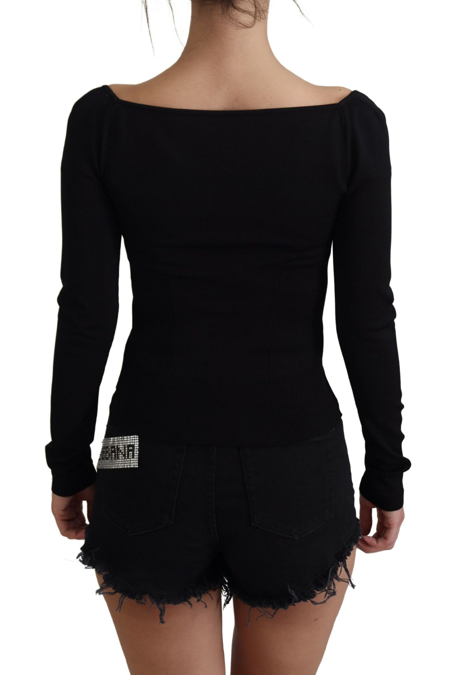 Dolce & Gabbana Elegant Sweetheart Neck Pullover Sweater