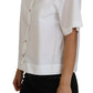 Dolce & Gabbana Elegant White Cotton Button-Up Blouse