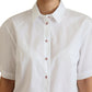 Dolce & Gabbana Elegant White Cotton Button-Up Blouse