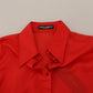 Dolce & Gabbana Elegant Silk Collared Long Sleeve Polo Top