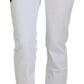 Dolce & Gabbana Elegant White Mid Waist Skinny Jeans