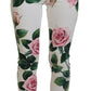 Dolce & Gabbana Elegant High Waist Floral Trousers