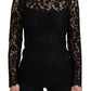 Dolce & Gabbana Elegant Floral Lace Long Sleeve Top