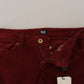 Dolce & Gabbana Chic Maroon Corduroy Pants