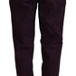 BENCIVENGA Elegant Tapered Purple Cotton Pants