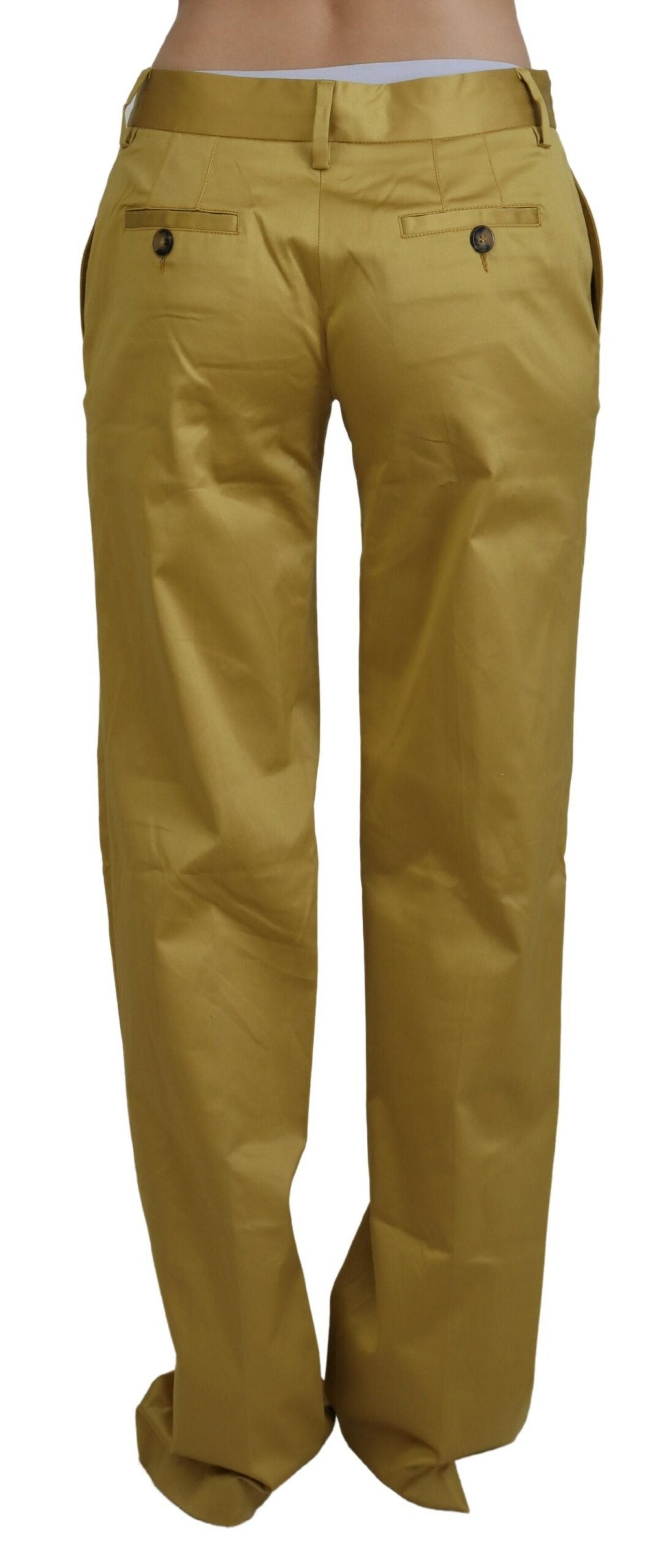 Just Cavalli Elegant Gold Straight Fit Pants