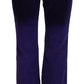 Just Cavalli Elegant Purple Corduroy Straight Fit Pants