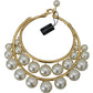 Dolce & Gabbana Elegant Faux Pearl Embellished Gold Choker