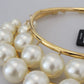 Dolce & Gabbana Elegant Faux Pearl Embellished Gold Choker