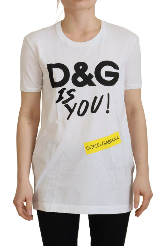 Dolce & Gabbana Chic White Cotton Logo Tee