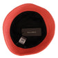Dolce & Gabbana Peach Quilted Faux Leather Women Bucket Cap Hat
