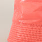 Dolce & Gabbana Peach Quilted Faux Leather Women Bucket Cap Hat