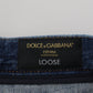 Dolce & Gabbana Chic Patchwork Cargo Denim Jeans