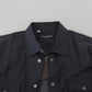 Dolce & Gabbana Elegant Gray Cotton Collared Shirt