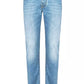 Jacob Cohen Elegant Faded Light Blue Stretch Jeans