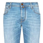 Jacob Cohen Elegant Faded Light Blue Stretch Jeans