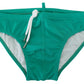 Dsquared² Chic Green Swim Briefs with White Logo