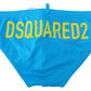 Dsquared² Sleek Blue Swim Briefs with Yellow Logo Print