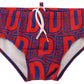 Dsquared² Chic Red Swim Briefs with Blue Logo Accent