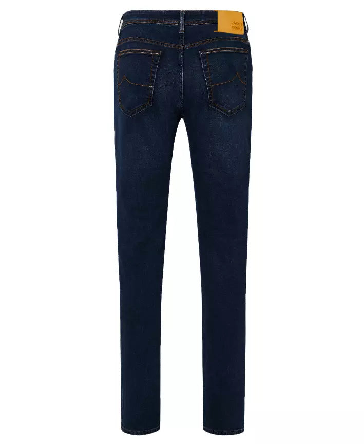 Jacob Cohen Chic Dark Blue Bard Denim with Contrast Stitching