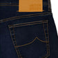 Jacob Cohen Chic Dark Blue Bard Denim with Contrast Stitching