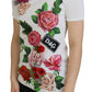 Dolce & Gabbana Elegant Multicolor Rose Print Cotton Tee