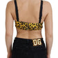 Dolce & Gabbana Chic Leopard Print Sleeveless Corset Top