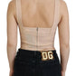 Dolce & Gabbana Elegant Beige Bustier Corset Top