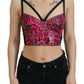 Dolce & Gabbana Leopard Print Bustier Corset Top