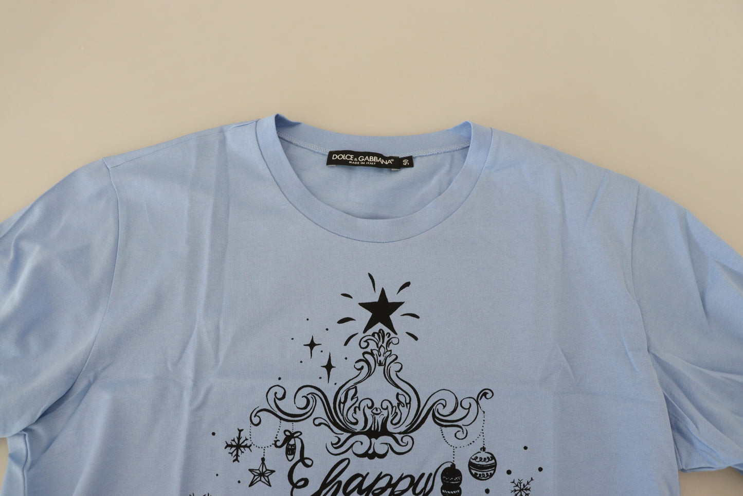 Dolce & Gabbana Elegant Light Blue Cotton Tee