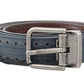 Dolce & Gabbana Elegant Blue Leather Men's Belt