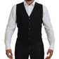 Dolce & Gabbana Elegant Black Martini Two-Piece Suit