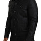 Dolce & Gabbana Elegant Black Leather Bomber Jacket