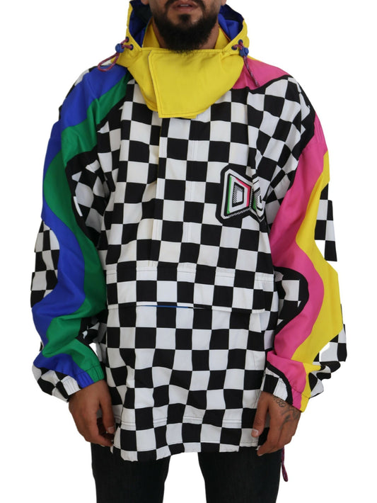 Dolce & Gabbana Multicolor Velcro Hooded Jacket