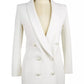 Elisabetta Franchi Chic Star-Buttoned Double-Breasted Jacket