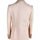 Elisabetta Franchi Chic Blush Blazer with Gold Detailing