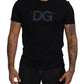 Dolce & Gabbana Elegant Black Logo Print Cotton T-Shirt