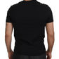 Dolce & Gabbana Elegant Black Logo Print Cotton T-Shirt