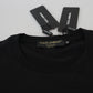 Dolce & Gabbana Elegant Black Logo Print Cotton T-Shirt