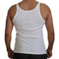 Dolce & Gabbana Elegant White Sleeveless Tank T-Shirt