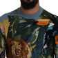 Dolce & Gabbana Jungle Embroidered Wool Silk Sweater