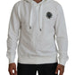 Dolce & Gabbana Elegant White Logo Hooded Sweatshirt