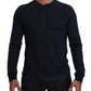 Dolce & Gabbana Elegant Cotton-Silk Blend Blue Pullover