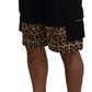 Dolce & Gabbana Chic Leopard Print Casual Shorts