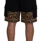 Dolce & Gabbana Chic Leopard Print Casual Shorts