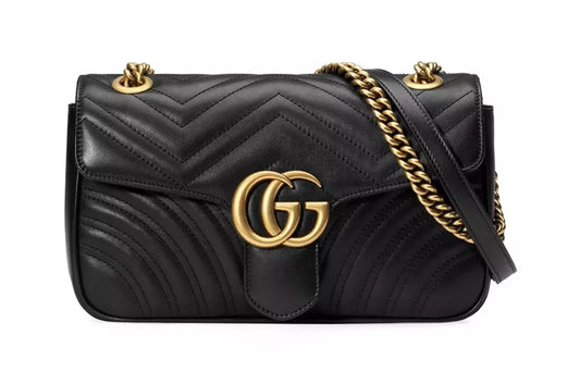 Gucci Elegant Chevron Quilted Leather Shoulder Bag