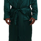 Dolce & Gabbana Elegant Silk Robe in Lush Green