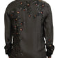 Dolce & Gabbana Elegant Ostrich Print Silk Shirt