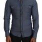 Dolce & Gabbana Elegant Casual Blue Cotton Shirt