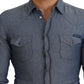 Dolce & Gabbana Elegant Casual Blue Cotton Shirt